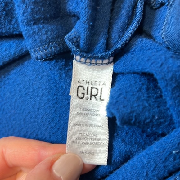 Athleta Girl Just for Funnel Neck in Peacock Blue size L / 12 - Picture 13 of 14